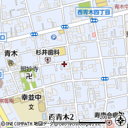 埼玉県川口市西青木周辺の地図