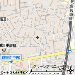 埼玉県草加市谷塚町1398-10周辺の地図