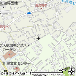 埼玉県草加市遊馬町1108-19周辺の地図