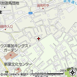 埼玉県草加市遊馬町1108-18周辺の地図