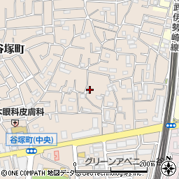 埼玉県草加市谷塚町1398-7周辺の地図