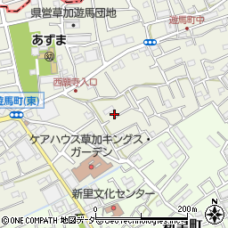 埼玉県草加市遊馬町1078-7周辺の地図