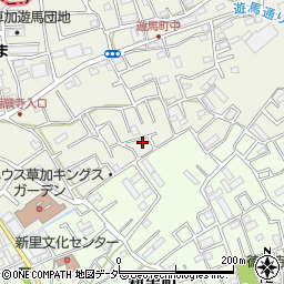 埼玉県草加市遊馬町1108-15周辺の地図