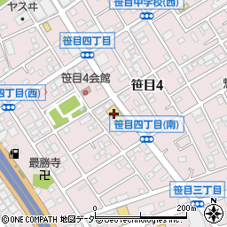 埼玉県戸田市笹目4丁目周辺の地図
