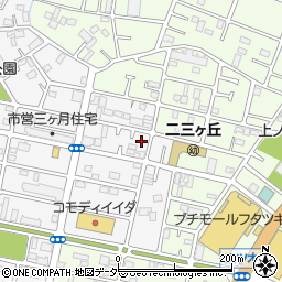 千葉県松戸市三ケ月1388周辺の地図