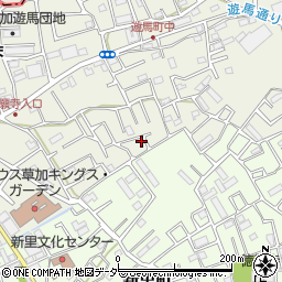 埼玉県草加市遊馬町1108-16周辺の地図