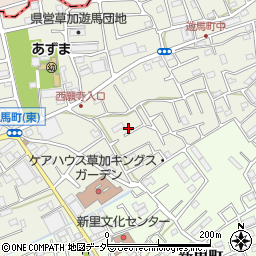 埼玉県草加市遊馬町1078-8周辺の地図
