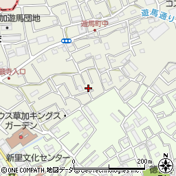 埼玉県草加市遊馬町1108-12周辺の地図