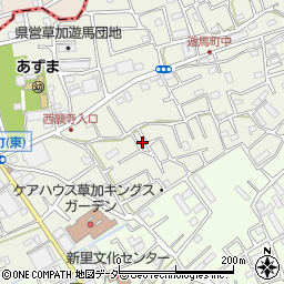 埼玉県草加市遊馬町1113-11周辺の地図