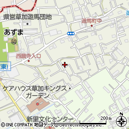 埼玉県草加市遊馬町1113-4周辺の地図