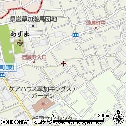 埼玉県草加市遊馬町1113-9周辺の地図