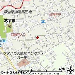 埼玉県草加市遊馬町1113-7周辺の地図