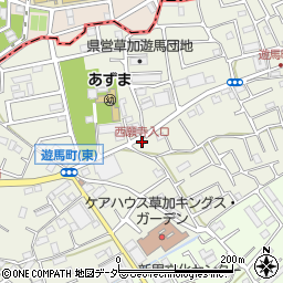 西願寺入口周辺の地図