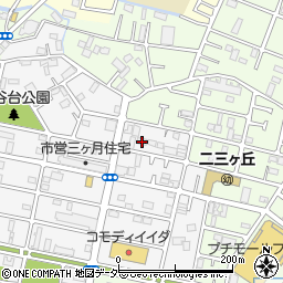 千葉県松戸市三ケ月1379周辺の地図