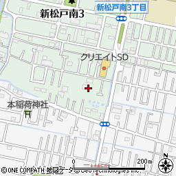 千葉県松戸市新松戸南3丁目262周辺の地図