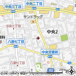 埼玉県八潮市中央2丁目26周辺の地図