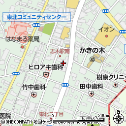 埼玉県新座市東北周辺の地図