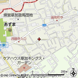 埼玉県草加市遊馬町1043周辺の地図