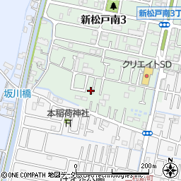 千葉県松戸市新松戸南3丁目303周辺の地図