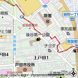 後谷第一公園周辺の地図