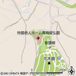 青梅愛弘園周辺の地図