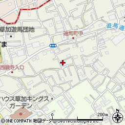 埼玉県草加市遊馬町1023周辺の地図