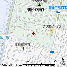 千葉県松戸市新松戸南3丁目289周辺の地図