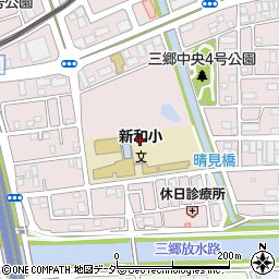 埼玉県三郷市中央2丁目周辺の地図