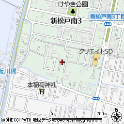 千葉県松戸市新松戸南3丁目288周辺の地図