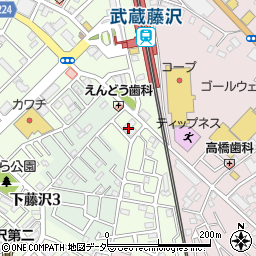 埼玉りそな銀行武蔵藤沢支店 ＡＴＭ周辺の地図