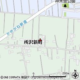 埼玉県所沢市所沢新町2497-12周辺の地図