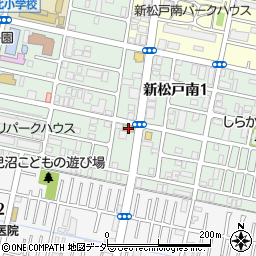 ローソンストア１００新松戸南店周辺の地図