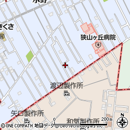 埼玉県狭山市水野1166周辺の地図