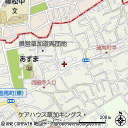 埼玉県草加市遊馬町542-4周辺の地図
