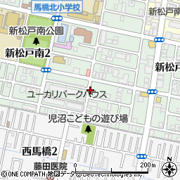 新松戸南1丁目akippa駐車場周辺の地図