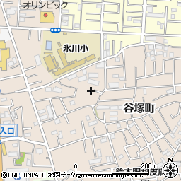 埼玉県草加市谷塚町1718-3周辺の地図