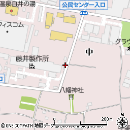千葉県白井市中154周辺の地図
