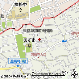 埼玉県草加市遊馬町519-1周辺の地図