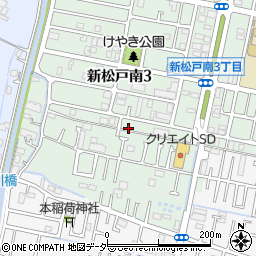 千葉県松戸市新松戸南3丁目132周辺の地図