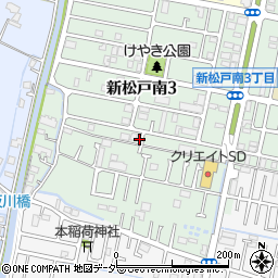 千葉県松戸市新松戸南3丁目134周辺の地図