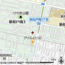 千葉県松戸市新松戸南3丁目32周辺の地図