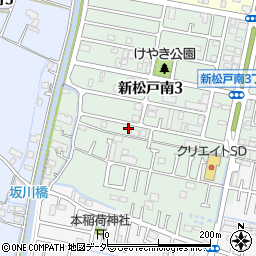 千葉県松戸市新松戸南3丁目190周辺の地図