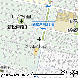 千葉県松戸市新松戸南3丁目22周辺の地図