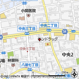 埼玉県八潮市中央周辺の地図