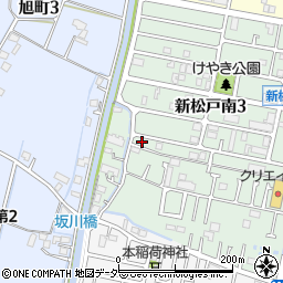 千葉県松戸市新松戸南3丁目196周辺の地図