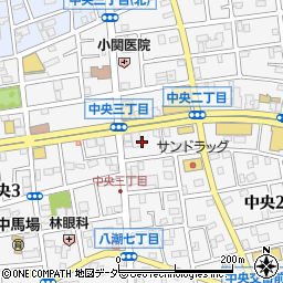 埼玉県八潮市中央2丁目23周辺の地図