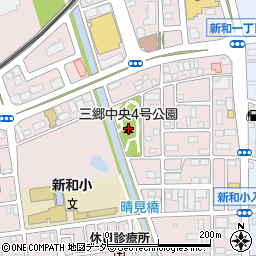 三郷中央４号公園周辺の地図