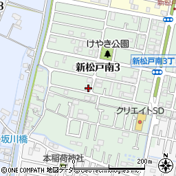 千葉県松戸市新松戸南3丁目186周辺の地図