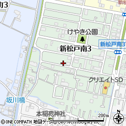 千葉県松戸市新松戸南3丁目188周辺の地図