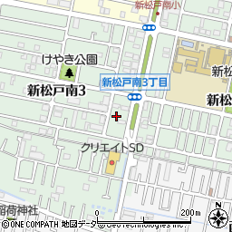 千葉県松戸市新松戸南3丁目29周辺の地図